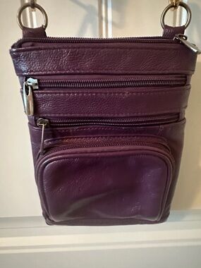 Purple cross body purse